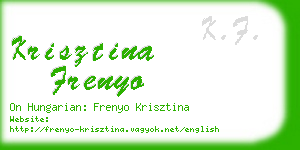 krisztina frenyo business card